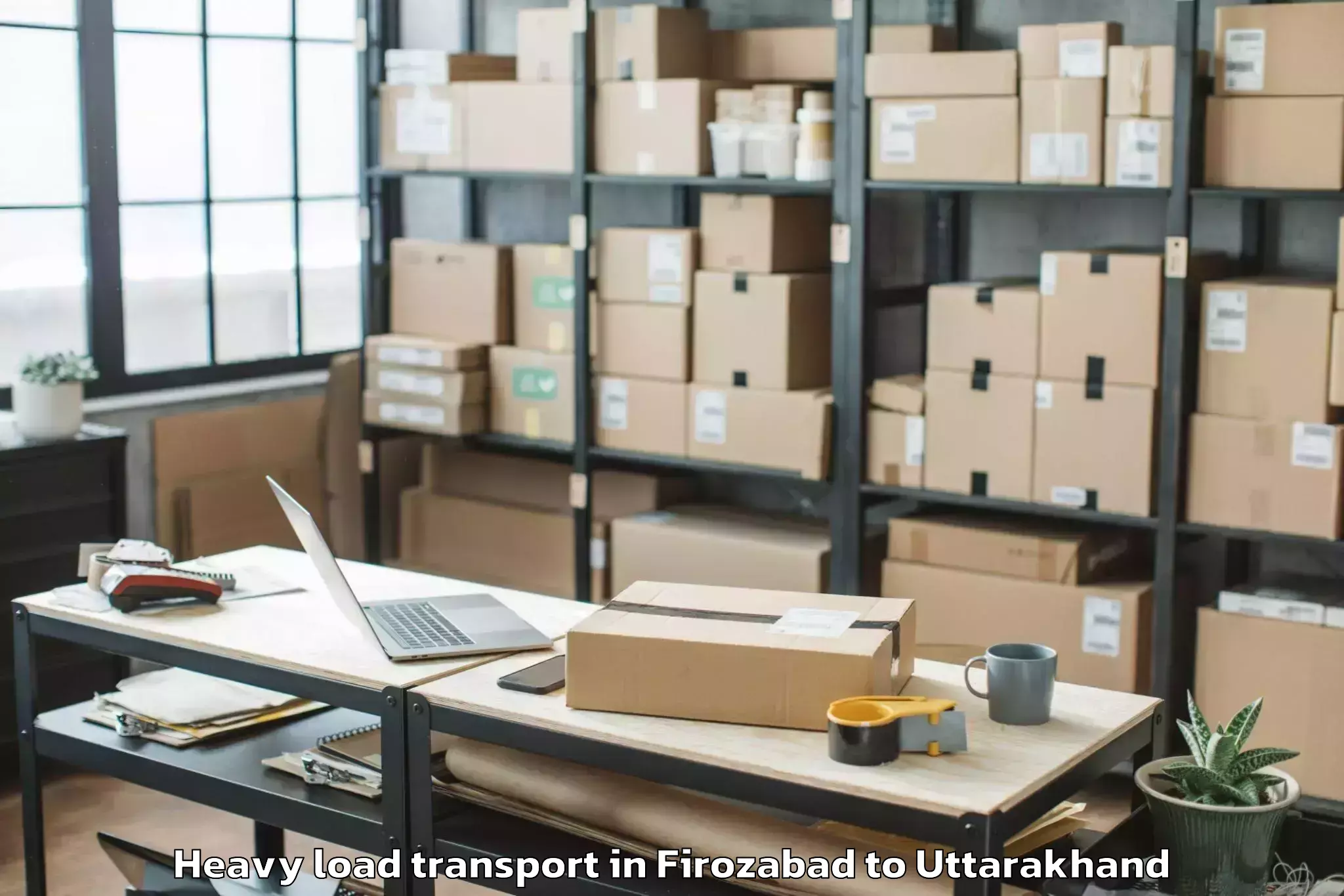 Book Your Firozabad to Pantnagar Airport Pgh Heavy Load Transport Today